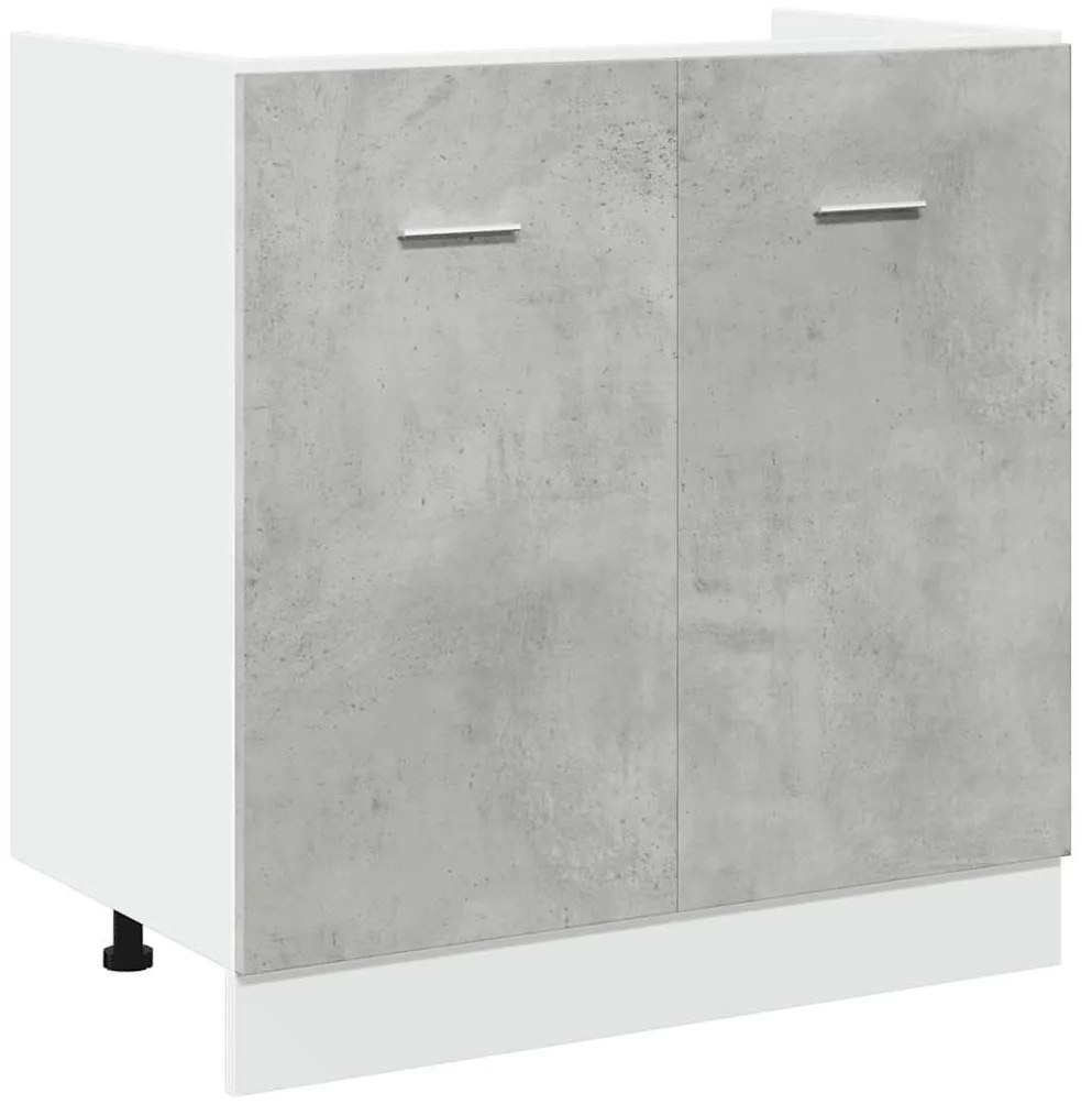 7 pcs conj. móveis casa banho “Lyon” cinza cimento