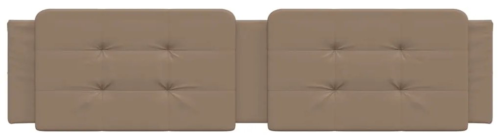 Almofadão de cabeceira 200 cm couro artificial cappuccino