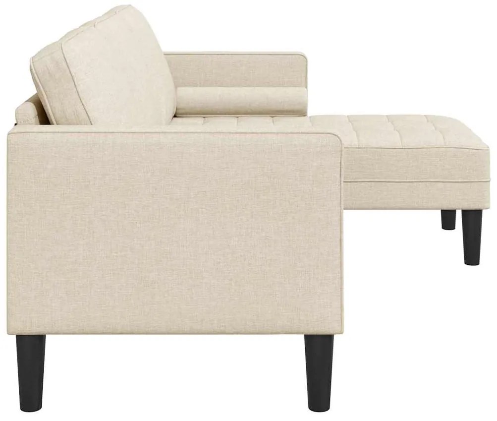 Sofá L-shaped de 3 lugares em Linho 160 cm