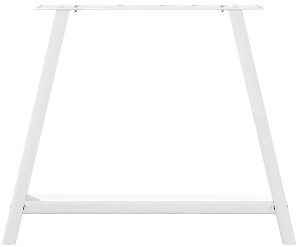 Pés para mesa de jantar em formato A, 2 peças, branco, 100x(72-73) cm,