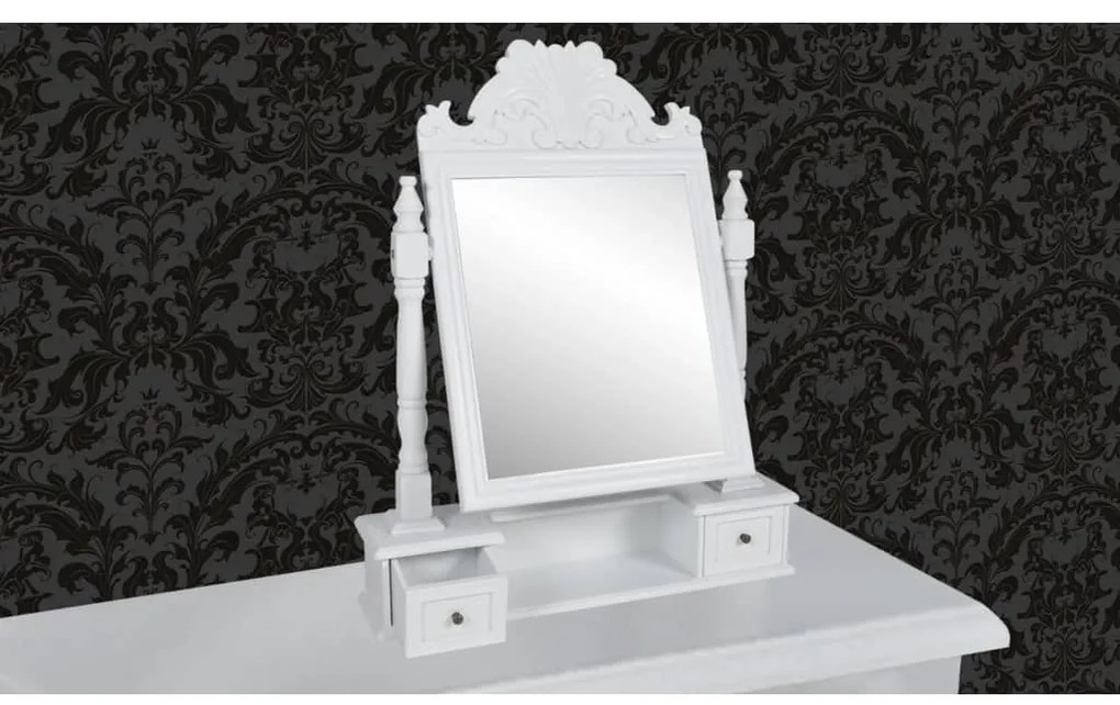 Mesa toucador de maquilhagem com espelho quadrado MDF