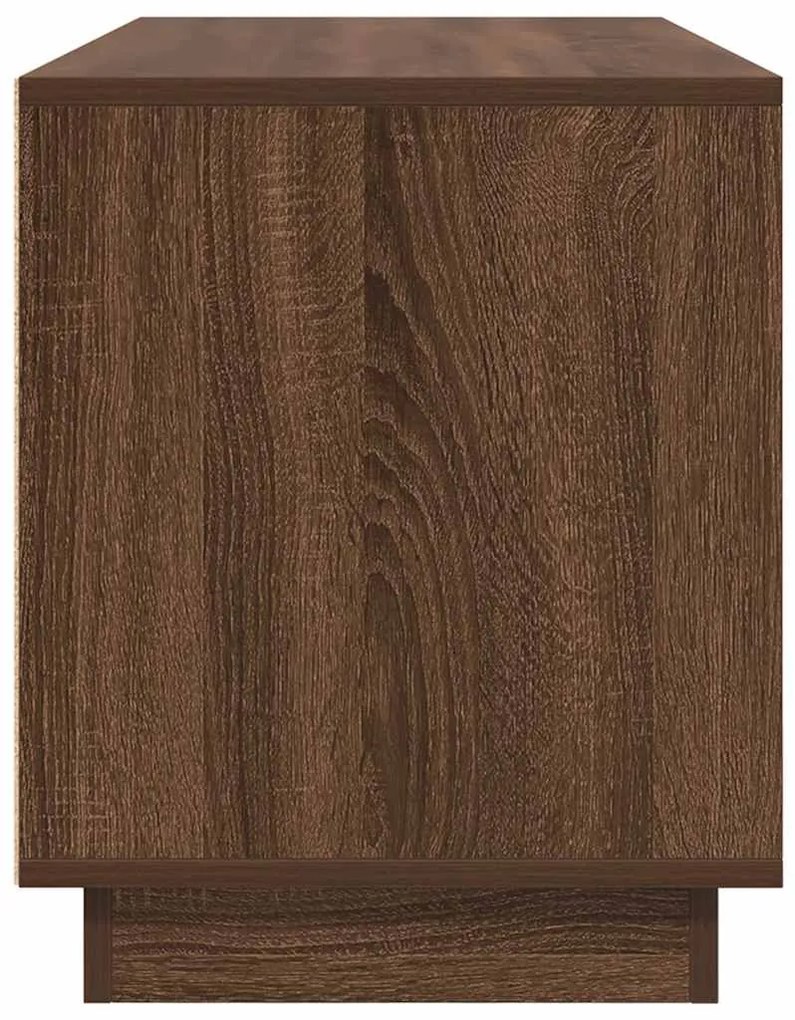 Móvel de TV com luzes LED 100x41x50 cm carvalho castanho