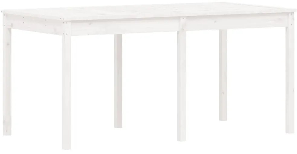 7 pcs conj. de jantar p/ jardim madeira de pinho maciça branco