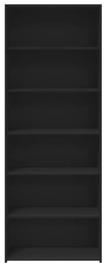 Armário alto 70x41x185 cm derivados de madeira preto