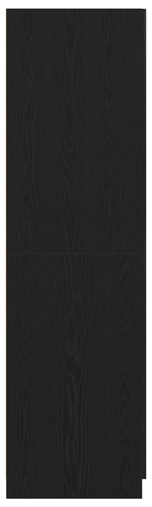 Guarda-roupa vidaXL Preto Carvalho 80x52x180 cm Madeira de engenharia