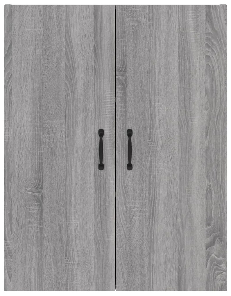 Armário suspenso 69,5x34x90cm derivados de madeira sonoma cinza