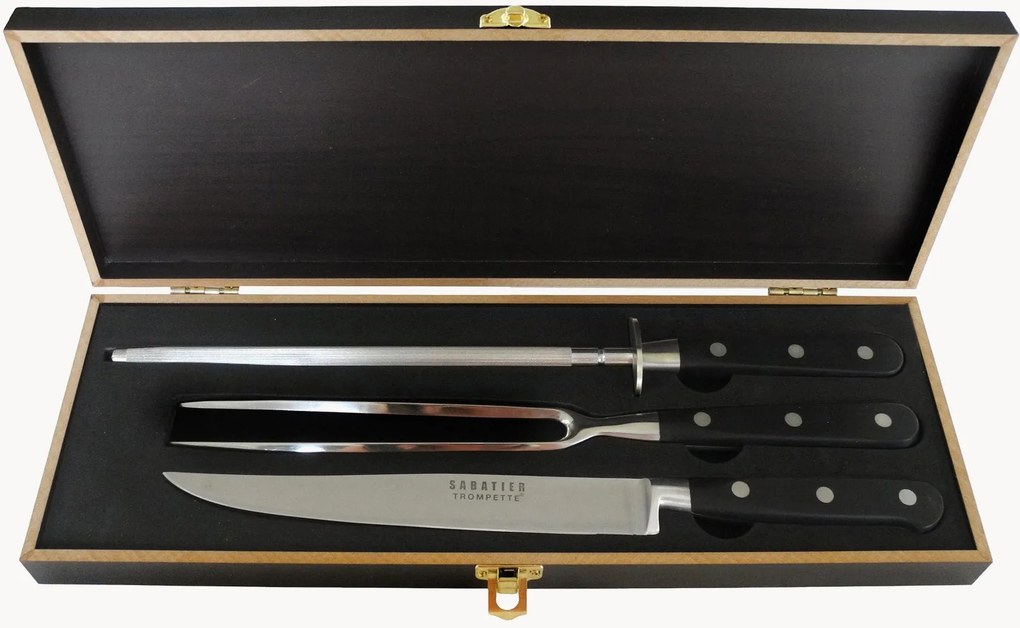 Conjunto de trinchar com caixa Sabatier Trompette, conjunto de 4