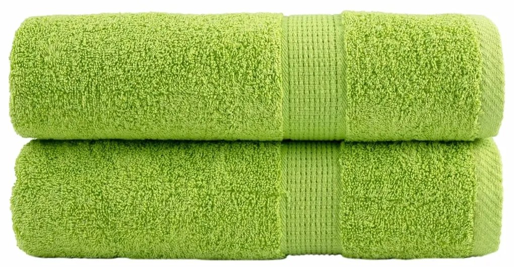 Toalhas banho premium SOLUND 2pcs 70x140cm 600 gsm verde maça