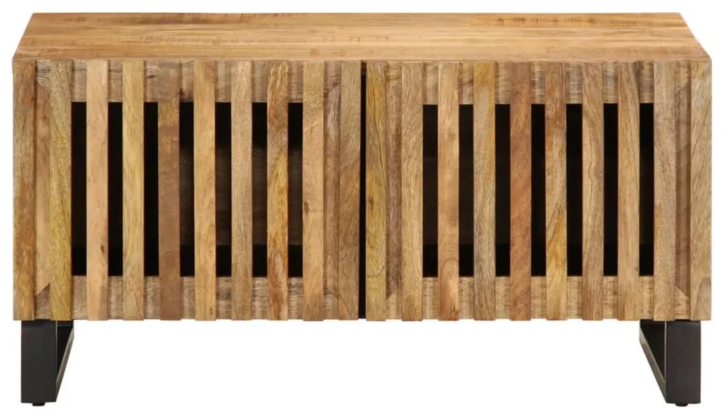 Mesa de centro 80x51x40 cm madeira de mangueira áspera maciça