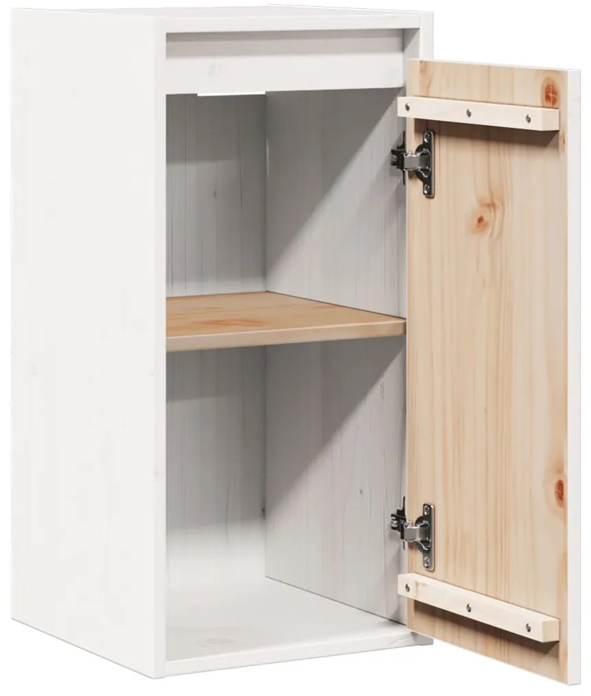 Mesas de cabeceira 2 pcs 30x30x60 cm pinho maciço branco