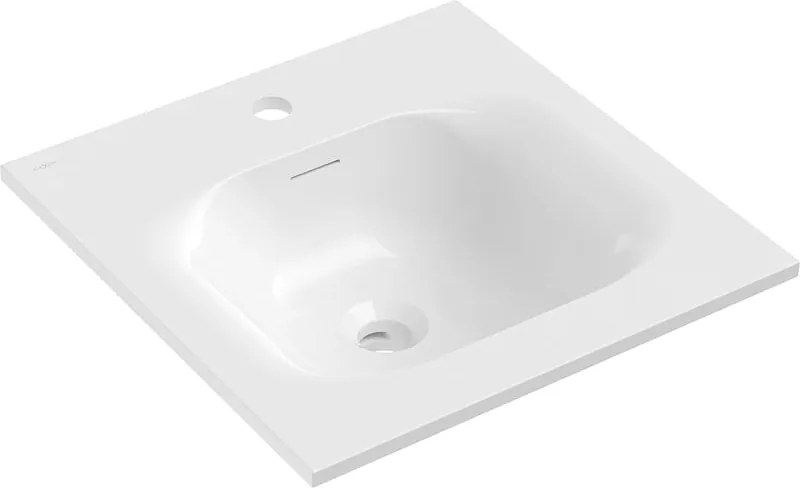 Mexen Vela lavatório embutido no tampo 46 x 46,5 cm, branco brilho - 25234500