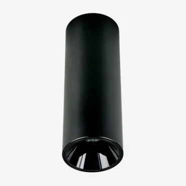 Aplique De Teto Led De Superfície Redondo Ø5,7 Cm Para Exterior Em Alumínio Luisiana Preto & Branco 3000k & 6 W & 23º - Sklum