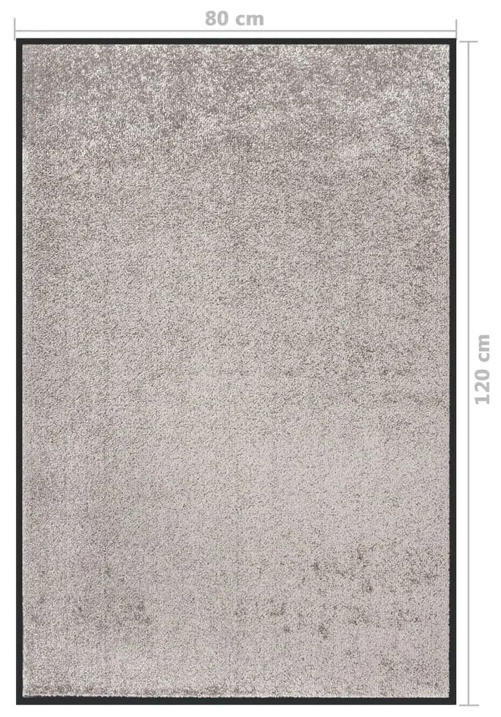 Tapete de porta 80x120 cm cinzento