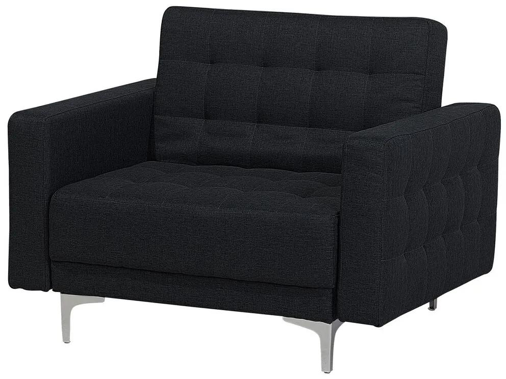 Conjunto de sofás reclináveis com 5 lugares em tecido cinzento grafite ABERDEEN Beliani