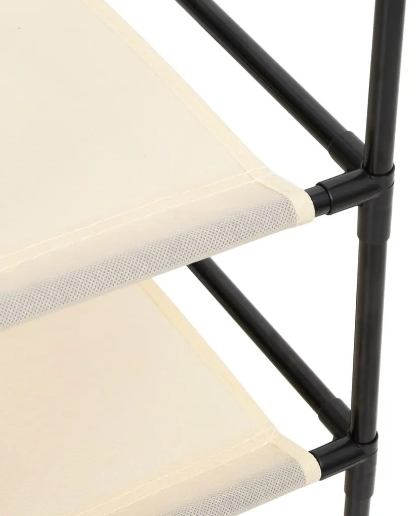 Armário de arrumação com 4 cestos tecido 63x30x71 cm aço creme