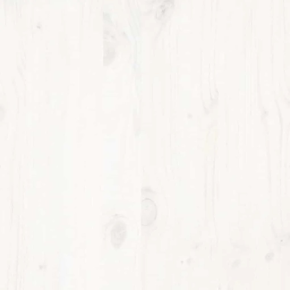 Cama sem colchão 135x190 cm madeira de pinho maciça branco