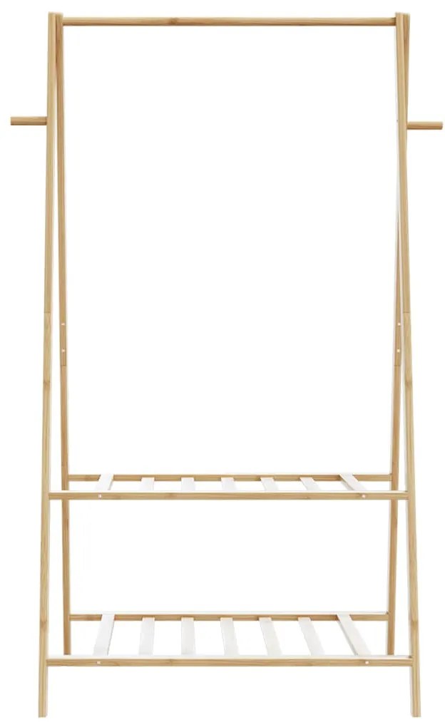 Roupeiro com prateleiras 96x45,5x150,5 cm bambu