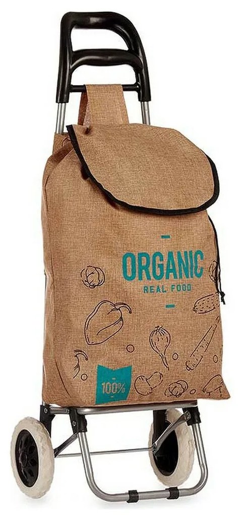 Carro de Compras Azul Castanho Metal Plástico (36 x 95 x 27 cm) (3,3 L)