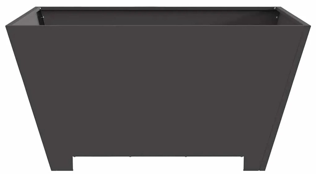 Fogueira Quadrada vidaXL Preta 80x80x40 cm em Aço