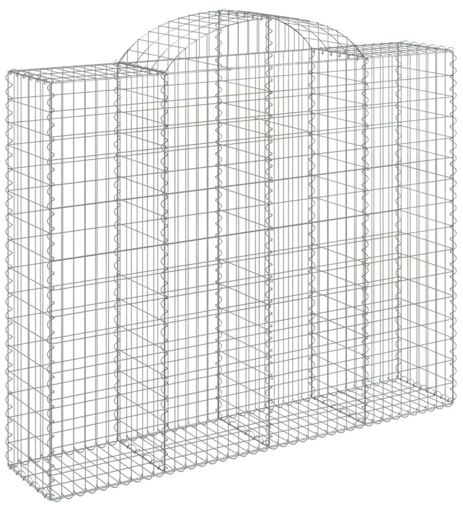 Cestos gabião arqueados 3pcs 200x50x160/180cm ferro galvanizado