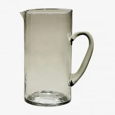 Jarra De Vidro Leomie 1,7 L Cinza Agata - Sklum