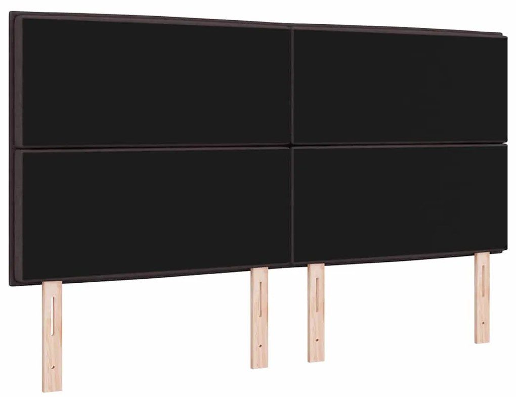 Cabeceira Design Linhas Castanho Escuro 180 cm Tecido
