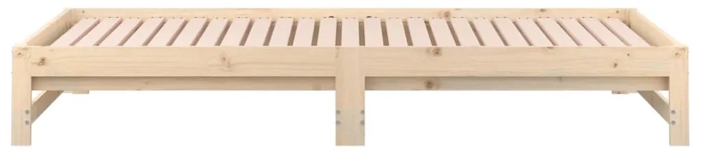 Sofá-cama de puxar 2x(80x200) cm madeira de pinho maciça