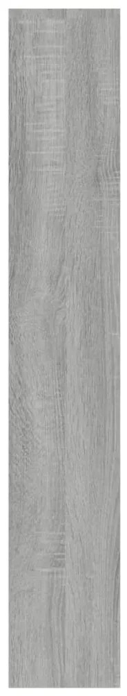 Sapateira com espelho 3 divisórias 63x17x102,5 cm cinza sonoma
