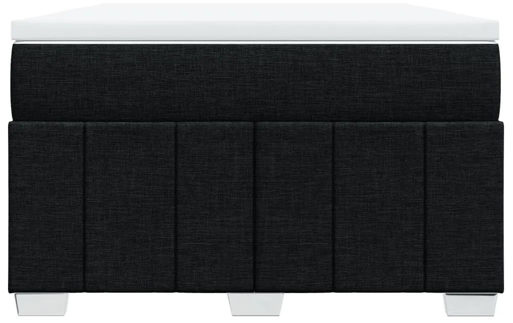 Cama com molas/colchão 120x200 cm tecido preto