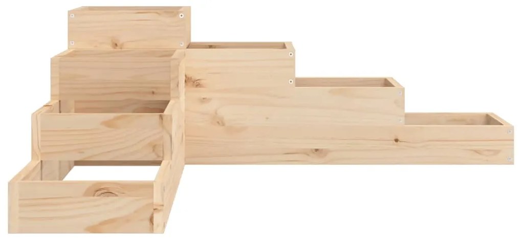 Floreira de jardim com 4 níveis 106x104,5x36 cm pinho maciço