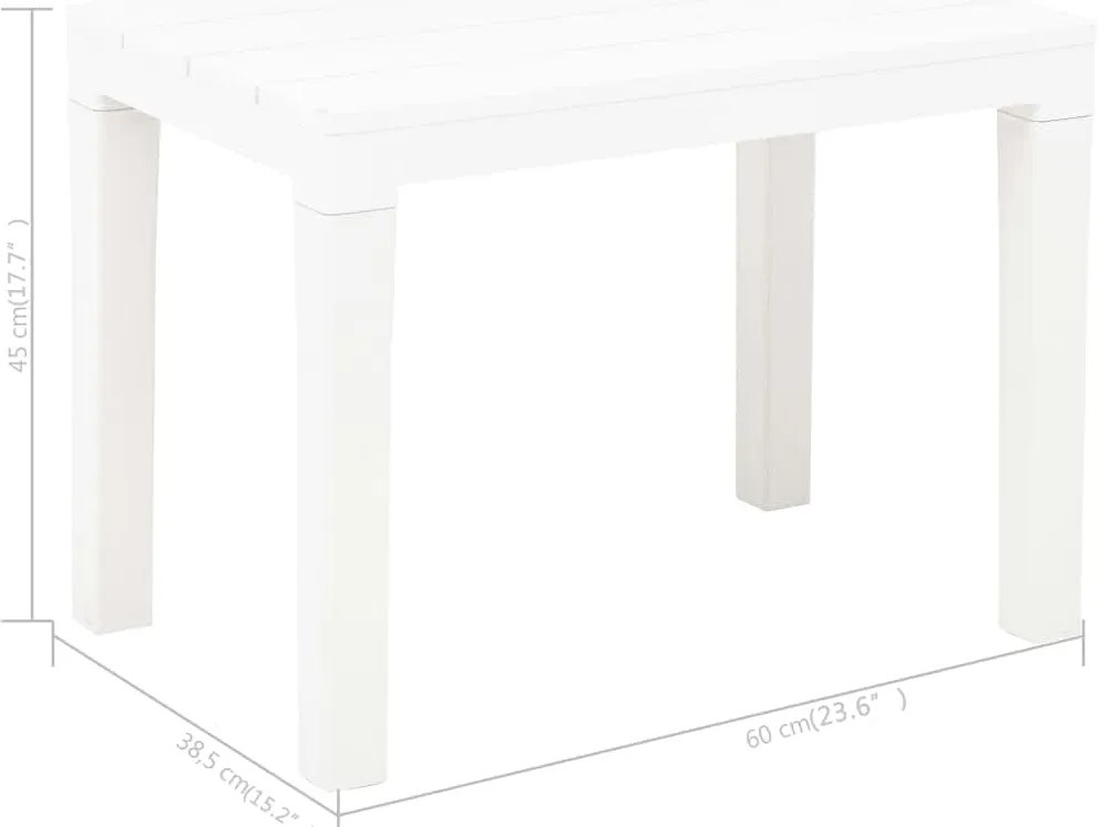 Bancos de jardim 2 pcs plástico branco