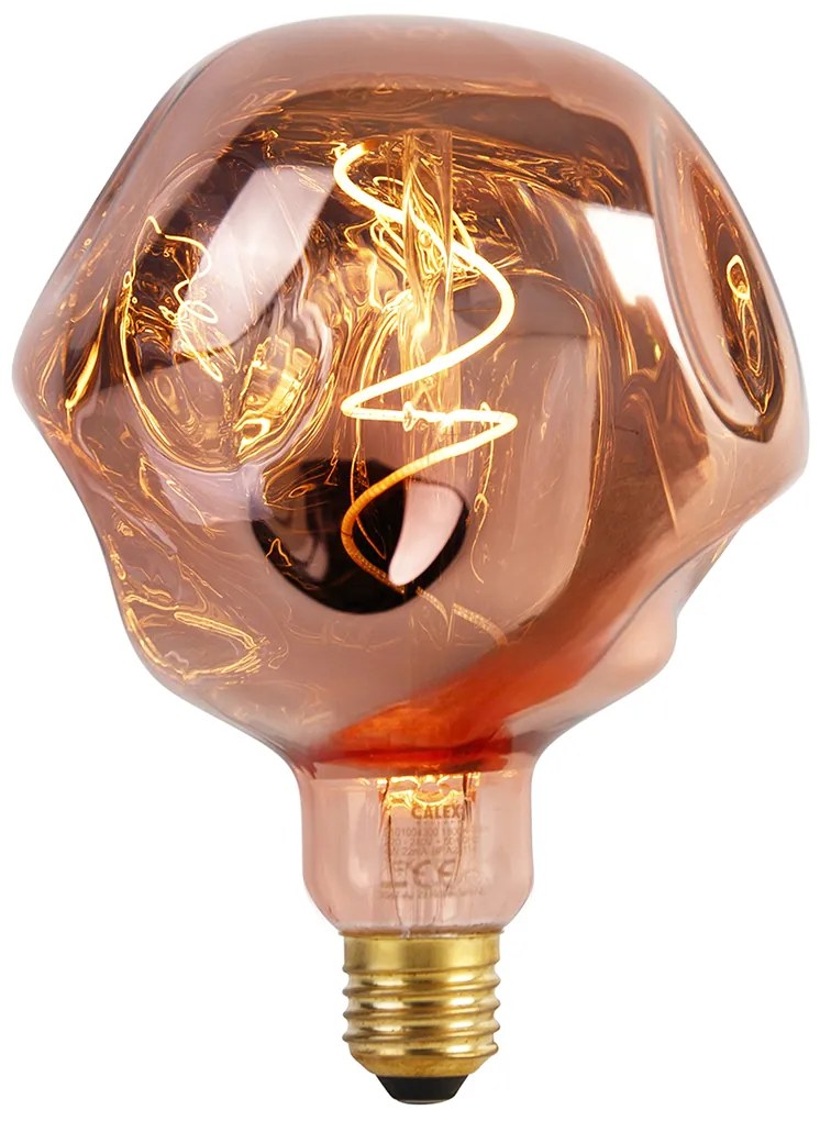 Lâmpada LED E27 regulável G125 rosa 4W 70lm 1800K