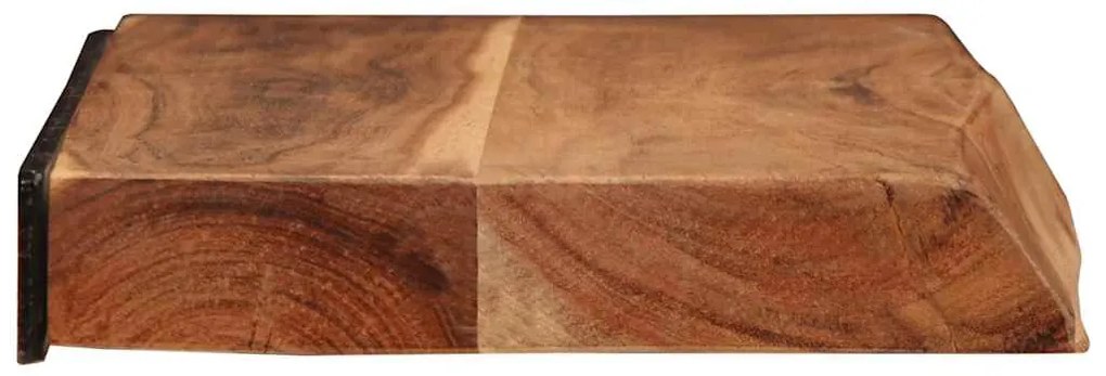 Prateleiras parede 2 pcs 60x20x3,5 cm madeira de acácia maciça