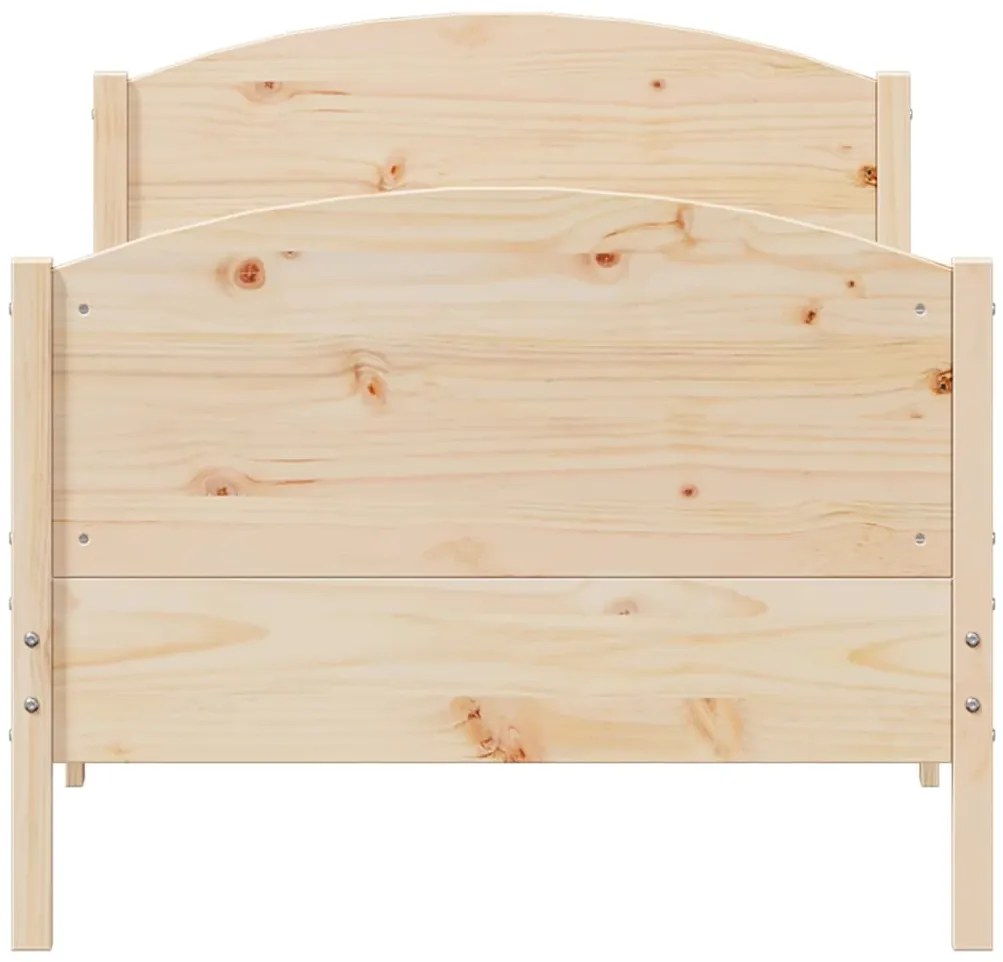 Cama sem colchão 100x200 cm madeira de pinho maciça