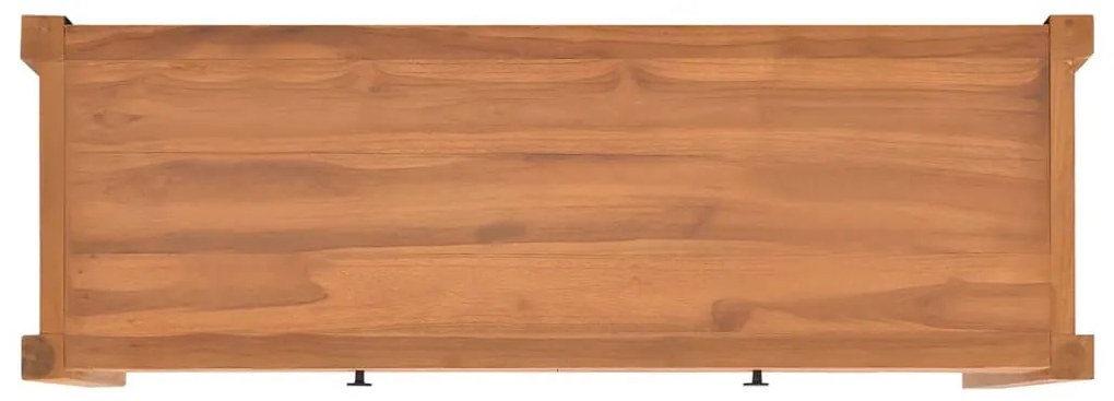 Móvel de TV com gavetas 120x40x45 cm madeira de teca maciça