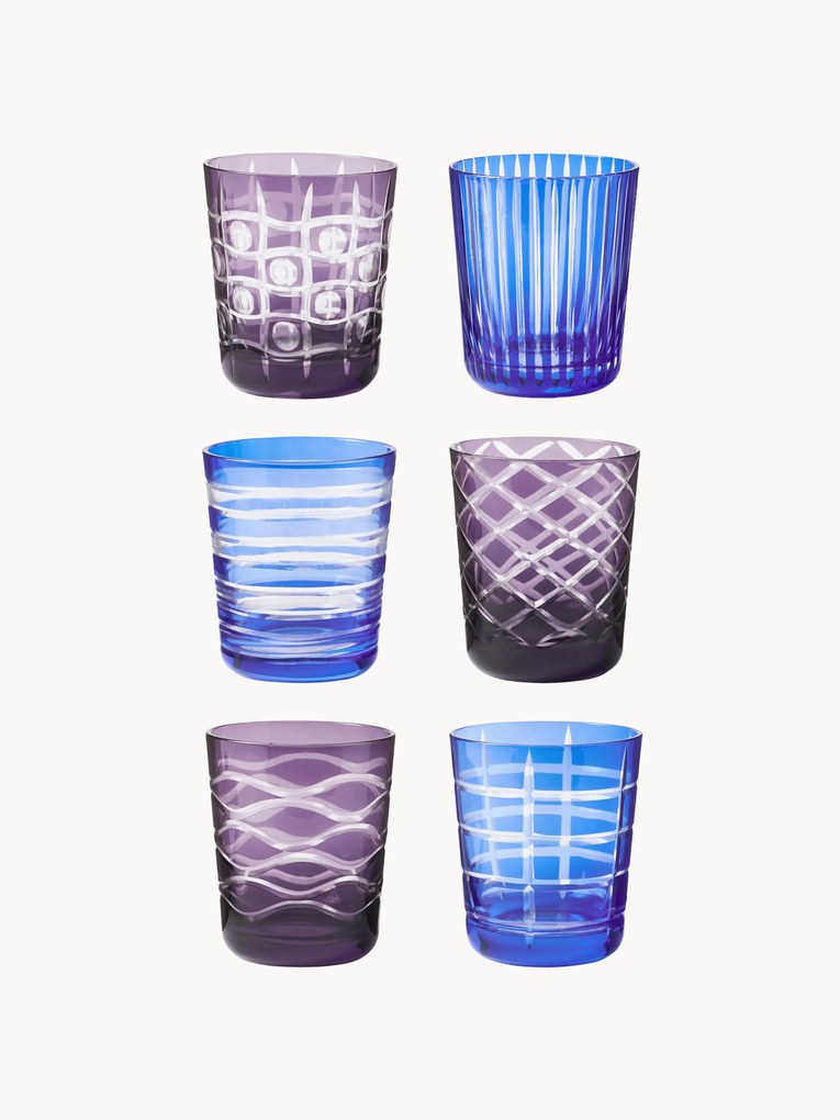 Copos Cobalt, conjunto de 6