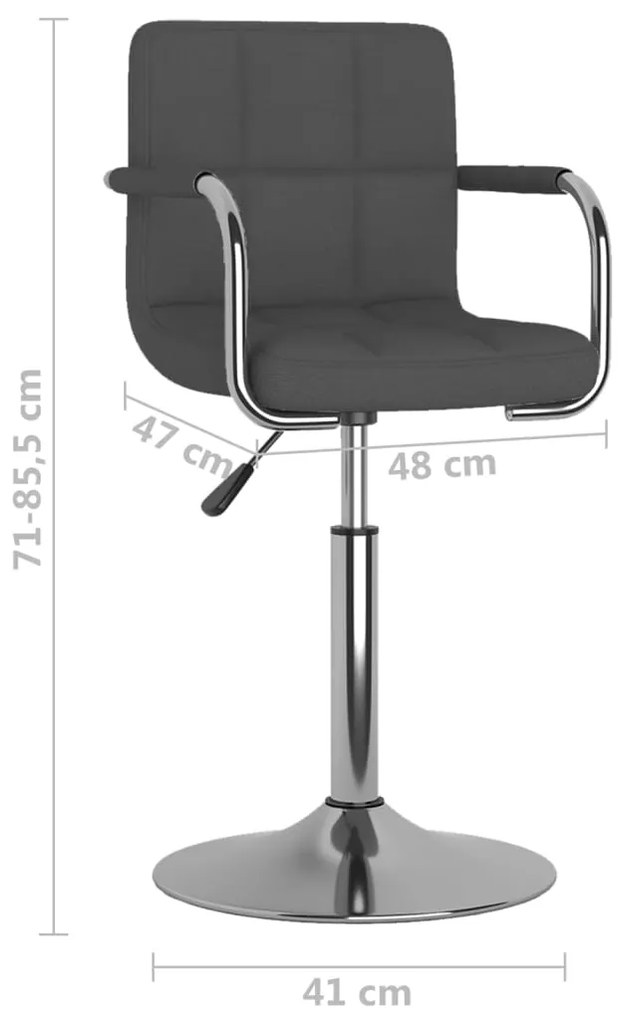 Cadeira de jantar tecido cinzento-escuro
