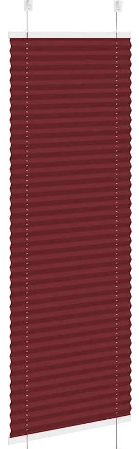 Plissado Cego Bordéus Vermelho 45x100 cm Largura Tecido 44,4 cm