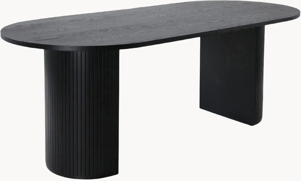 Mesa de jantar oval em madeira Bianca, 200 x 90 cm