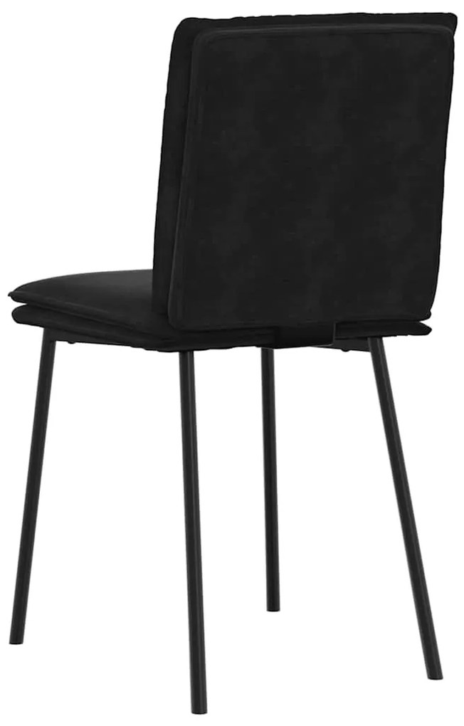 Cadeiras de jantar 2 pcs veludo preto