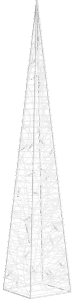 Cone de Iluminação Decorativo c/ LEDs - Acrílico - 60cm - Branco Frio