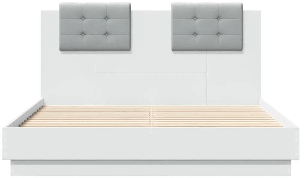 Estrutura cama c/ cabeceira 120x190 cm derivados madeira branco