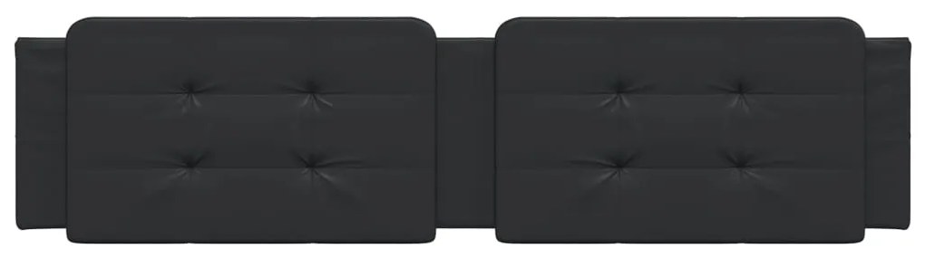Almofadão de cabeceira 200 cm couro artificial preto