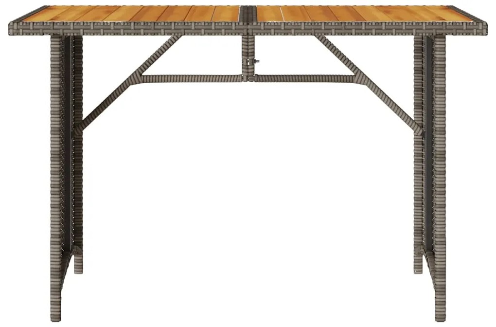 2 pcs conjunto de jantar p/ jardim c/ almofadões vime PE cinza