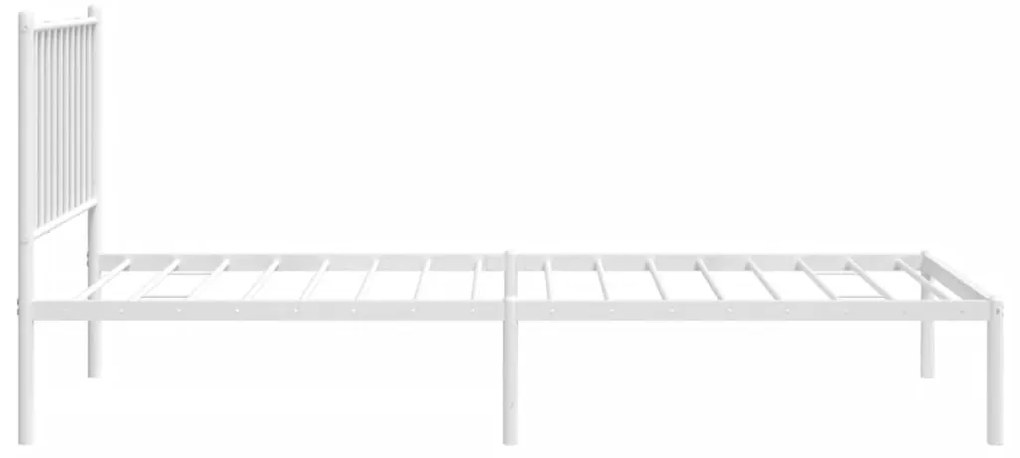 Estrutura de cama com cabeceira 80x200 cm metal branco