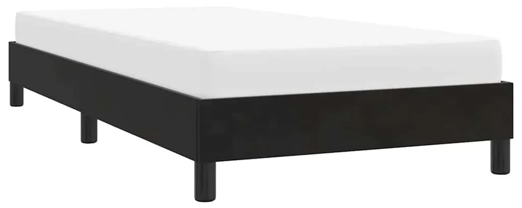 Estrutura de cama sem colchão 80x210 cm veludo preto