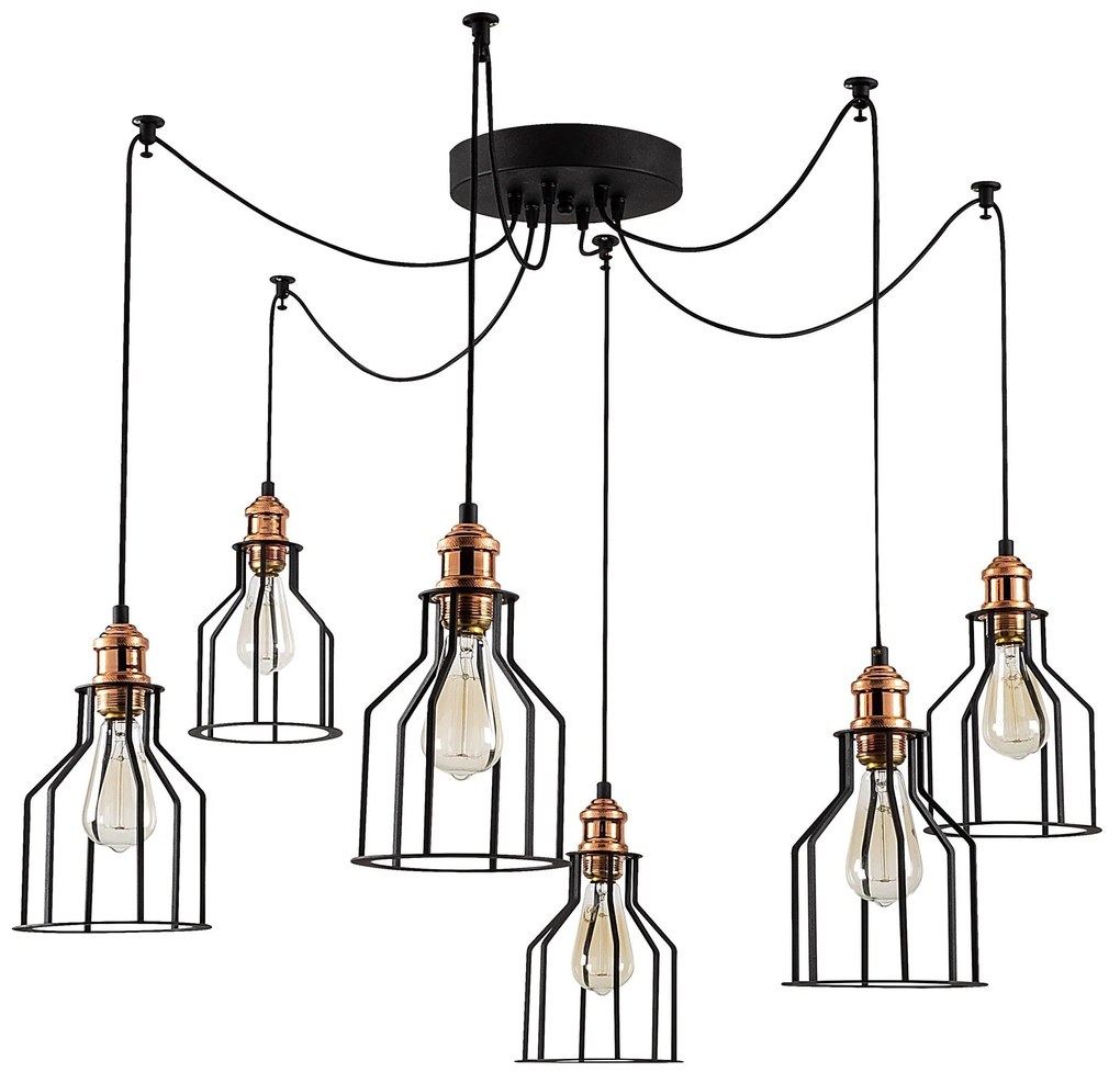 Candeeiro de Teto Alacati – Preto – 137 cm