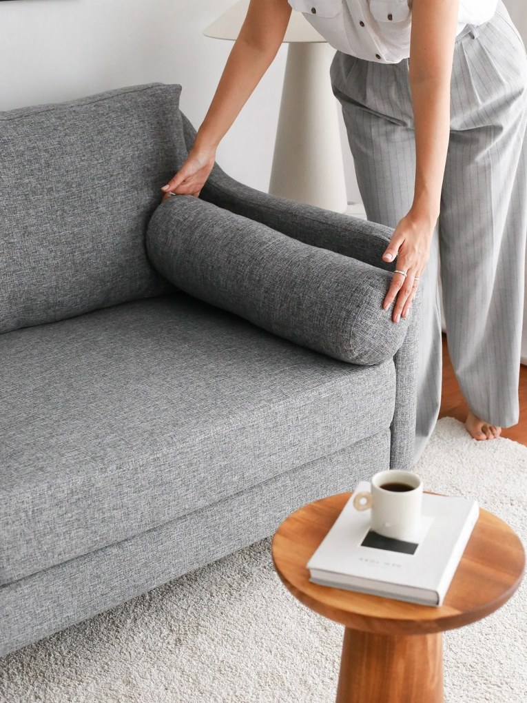 Sofá de Três Lugares Nordi – Cinza – 196x82x93 cm