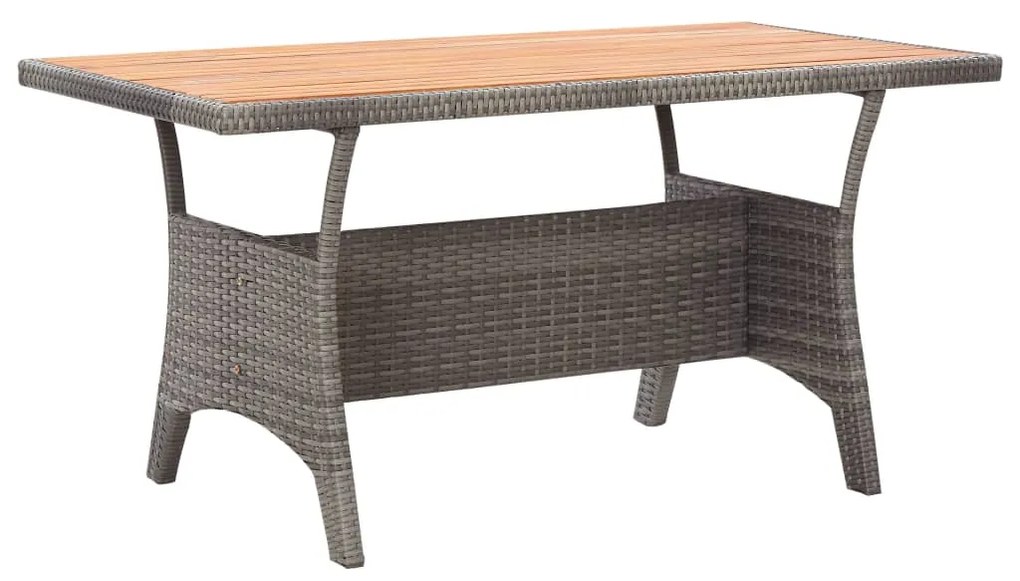 vidaXL Mesa de jardim 120x70x66 cm madeira de acácia maciça cinzento