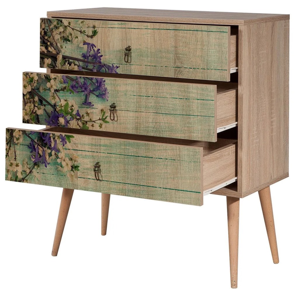 Cómoda Trio – Sonoma Oak – 80x90x40 cm